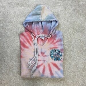 Dreamsicle Tie-Dye Atlantic City New Jersey NJ Hooded Sweatshirt Size L
